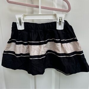 NWOT Crewcuts 2T Girls Black Stripe Flowy Skirt